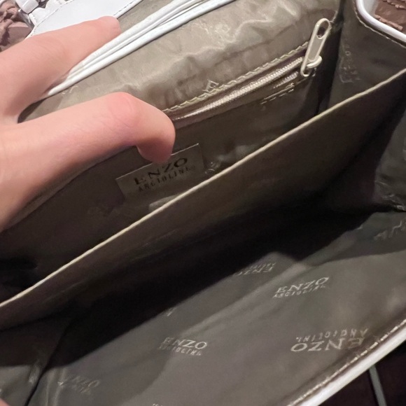 Enzo Angiolini Genuine Leather Crossbody Shoulder Bag Purse - Picture 6 of 7